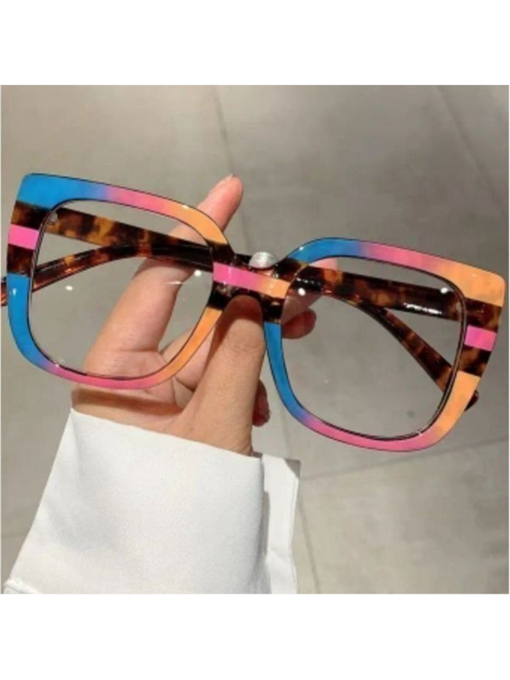 💥3/$12💥Computer Glasses Colorful Bright Square Plastic Rims - Picture 3 of 3